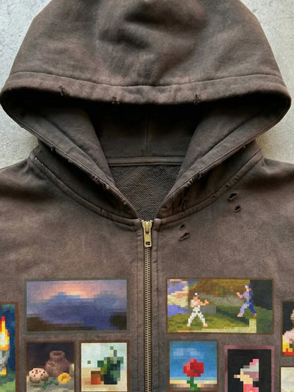 Minecraft Gallery Zip Hoodie