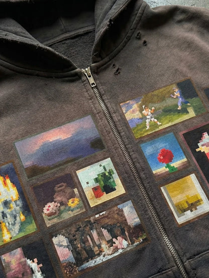 Minecraft Gallery Zip Hoodie
